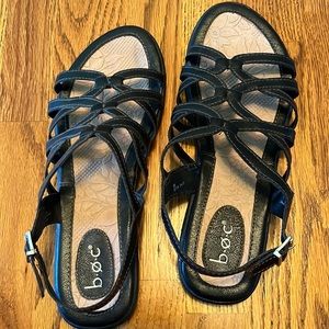 Black leather b.o.c sandals
